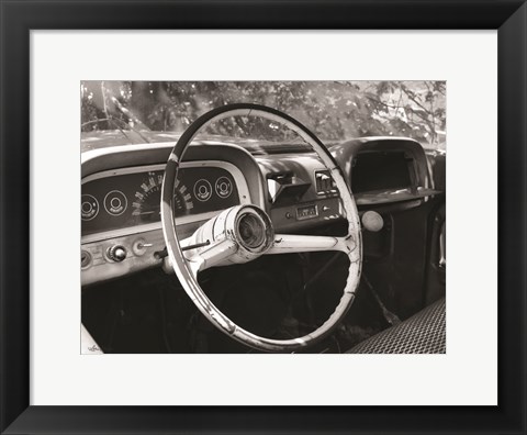 Framed Chevy Steering Wheel Print