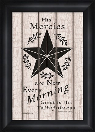 Framed His Mercies are New Every Morning Print