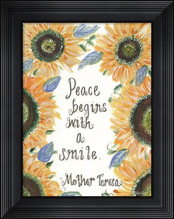 Framed Peace Mother Teresa Print