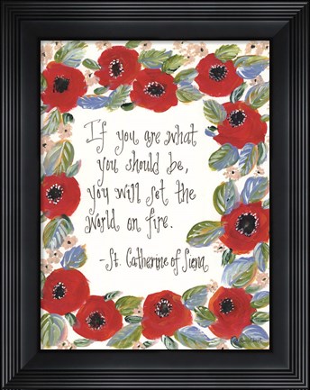 Framed World on Fire St. Catherine Print