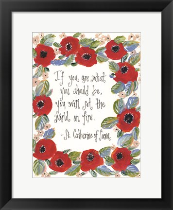 Framed World on Fire St. Catherine Print