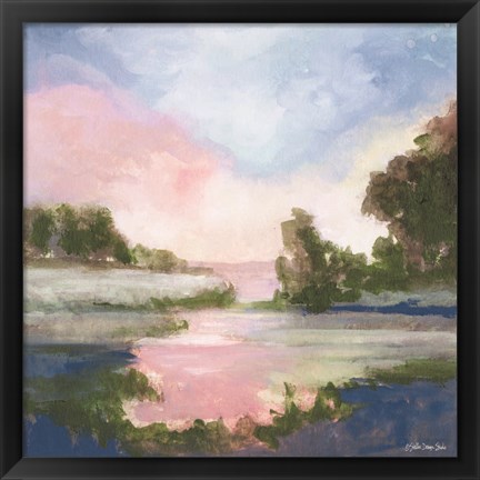 Framed Pastel Countryside 1 Print