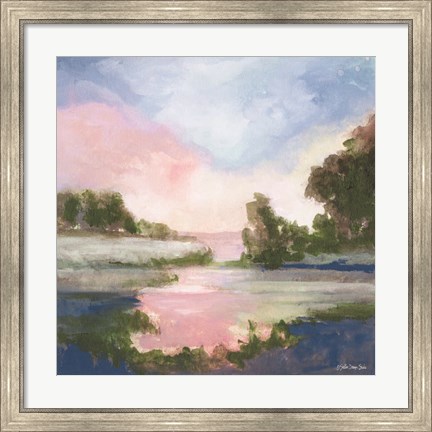 Framed Pastel Countryside 1 Print