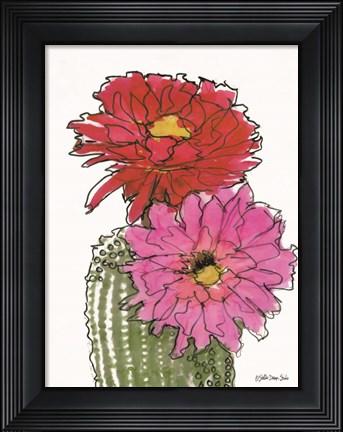 Framed Cactus Flower 1 Print