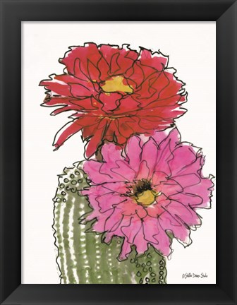 Framed Cactus Flower 1 Print