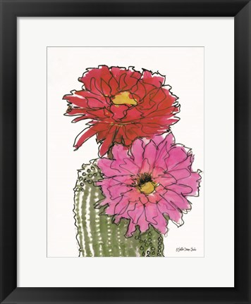 Framed Cactus Flower 1 Print