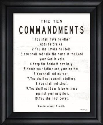 Framed Ten Commandments Print