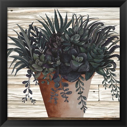 Framed Remarkable Succulents I Print