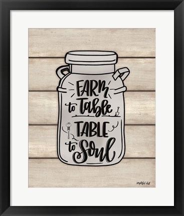 Framed Farm to Table ~ Table to Soul Print