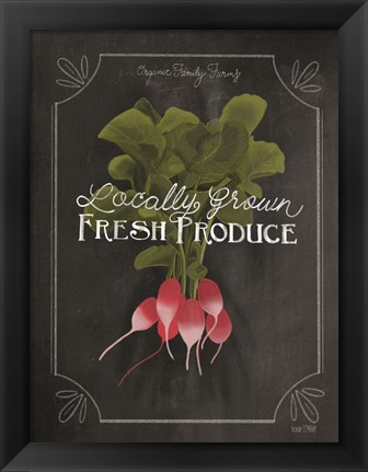 Framed Fresh Radishes Print