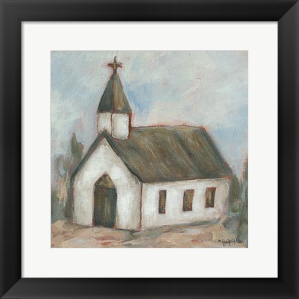 Framed Chapel on the Hill Print