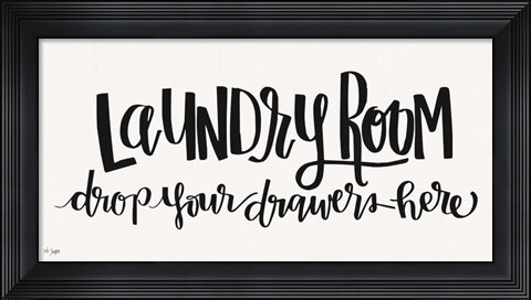 Framed Laundry Room Drop Your Drawers Print