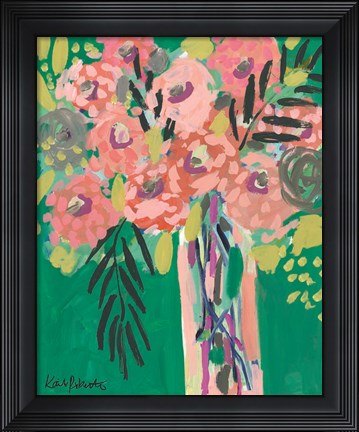 Framed Still Life in Jade Print