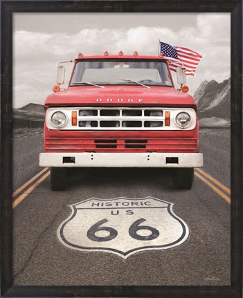 Framed Dodge on Route 66 Print
