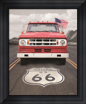 Framed Dodge on Route 66 Print