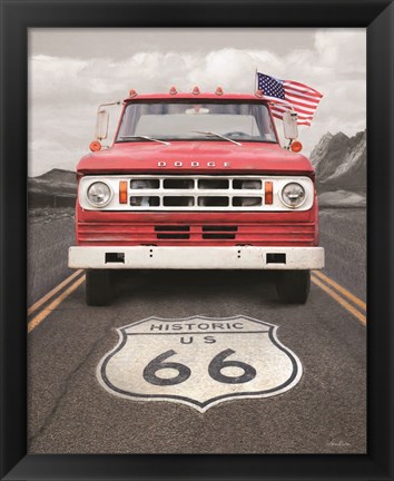 Framed Dodge on Route 66 Print