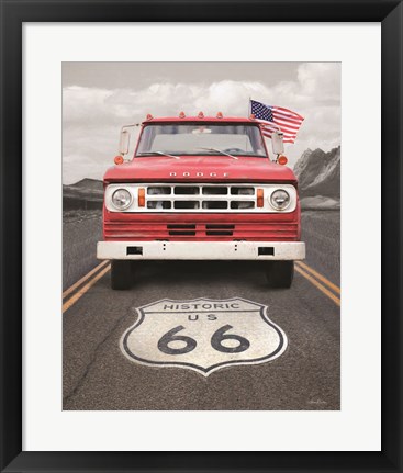 Framed Dodge on Route 66 Print