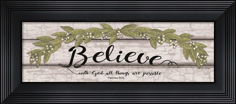 Framed Believe Print
