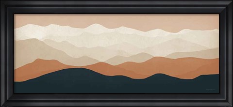 Framed Terra Cotta Sky Mountains Print