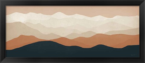 Framed Terra Cotta Sky Mountains Print