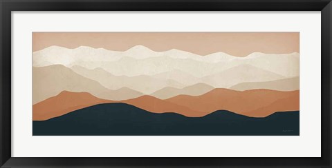 Framed Terra Cotta Sky Mountains Print