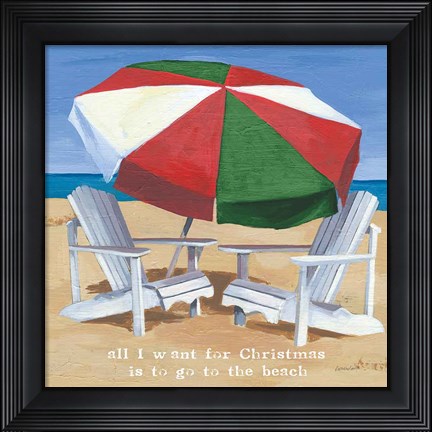 Framed Christmas at the Beach III Print
