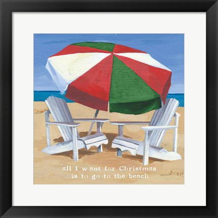 Framed Christmas at the Beach III Print