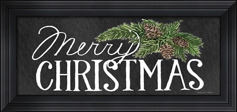 Framed Holiday Holiday Saying II Chalkboard Print
