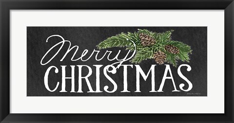 Framed Holiday Holiday Saying II Chalkboard Print