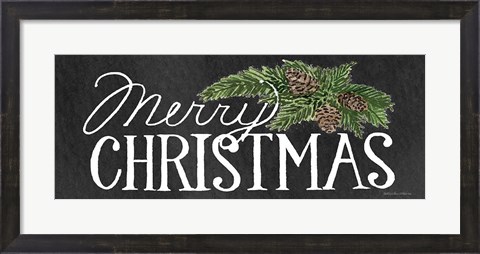 Framed Holiday Holiday Saying II Chalkboard Print