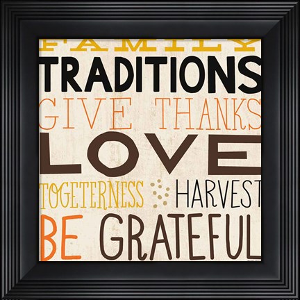 Framed Family Traditions Print