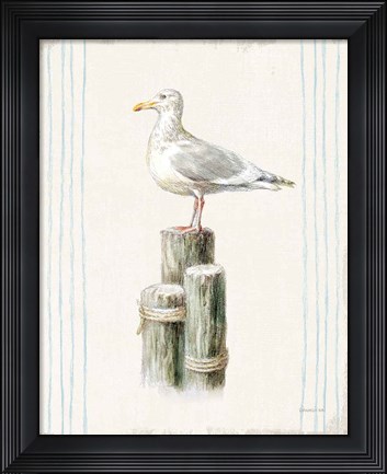 Framed Floursack Nautical XIII no Words Print