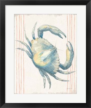 Framed Floursack Nautical III no Words Print