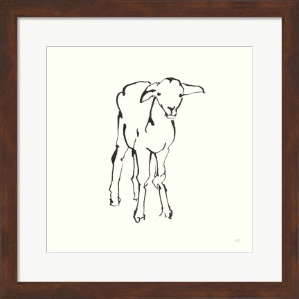 Framed Line Lamb Print