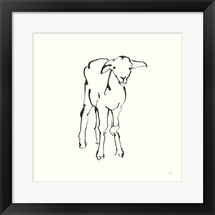 Framed Line Lamb Print