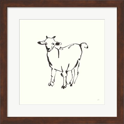 Framed Line Goat Print