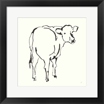Framed Line Cow Print