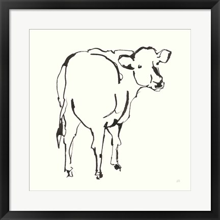 Framed Line Cow Print