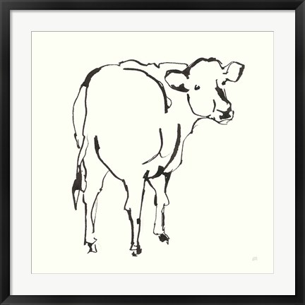 Framed Line Cow Print