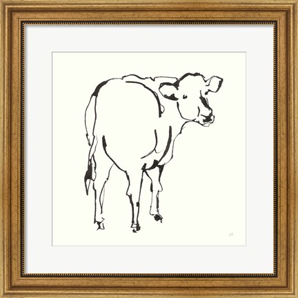 Framed Line Cow Print