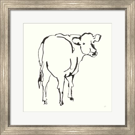 Framed Line Cow Print