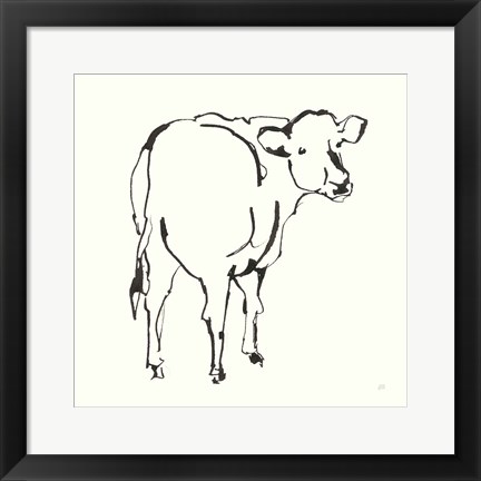 Framed Line Cow Print