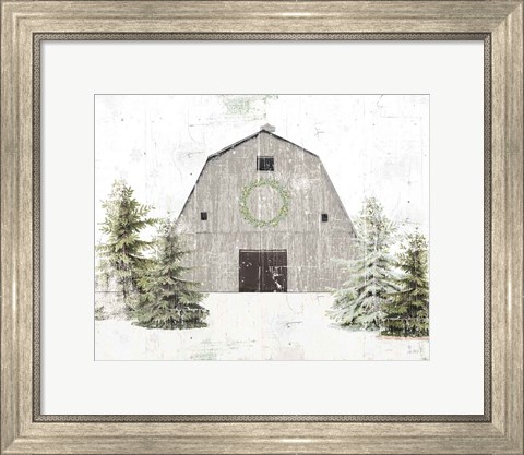 Framed Holiday Barn Print