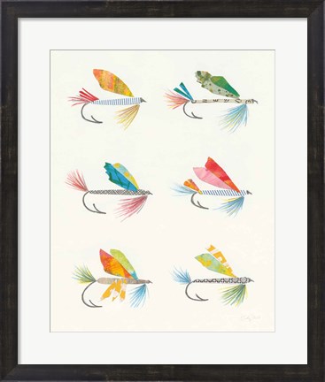 Framed Angling in the Stream Lures Print