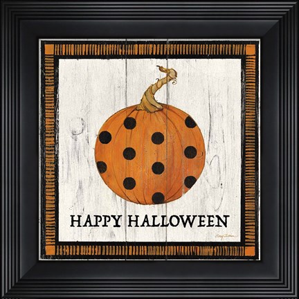Framed Happy Halloween Pumpkin Print