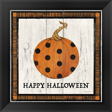 Framed Happy Halloween Pumpkin Print