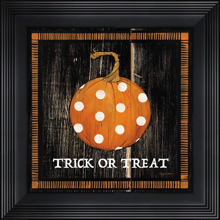Framed Trick or Treat Pumpkin Print
