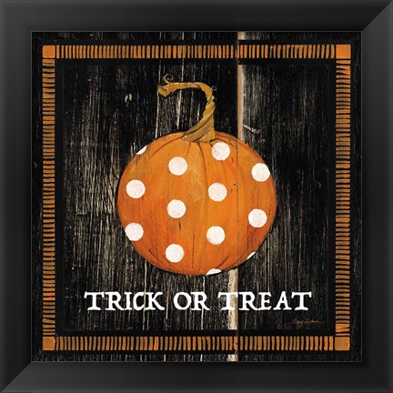 Framed Trick or Treat Pumpkin Print