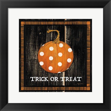 Framed Trick or Treat Pumpkin Print