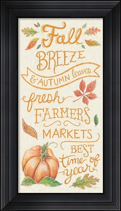 Framed Harvest Chalk X Linen Print
